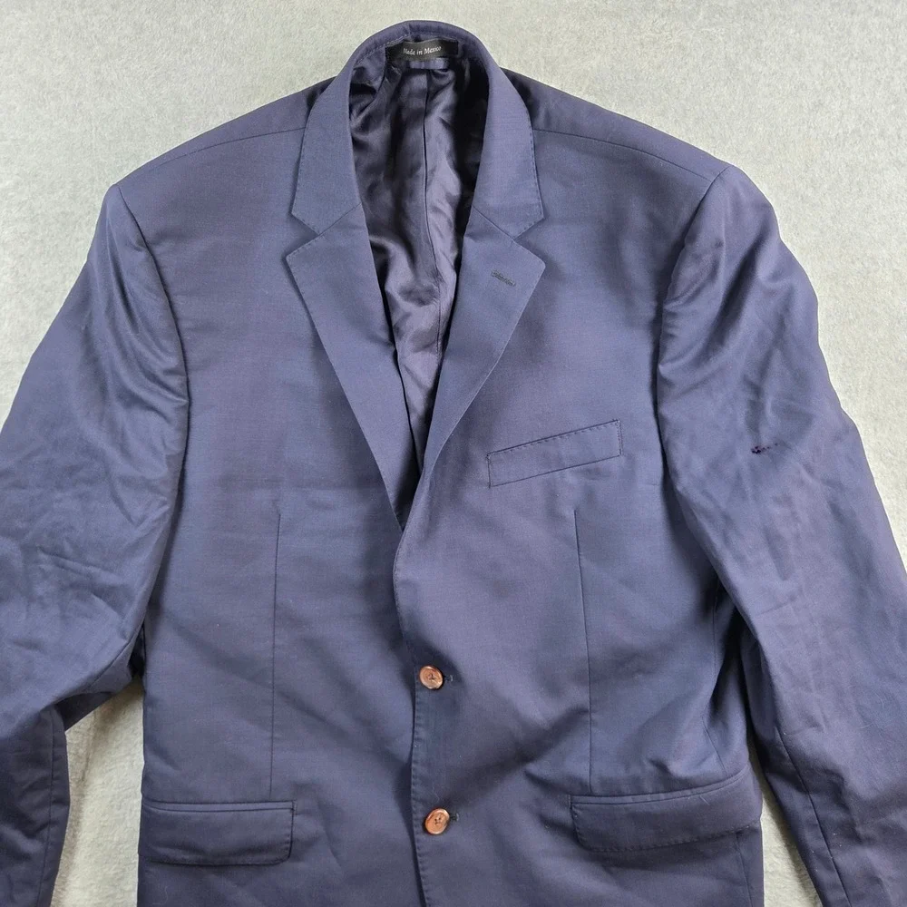 Lauren Ralph Lauren Blazer Mens 44R Navy Blue Slim Fit Two Button Professional